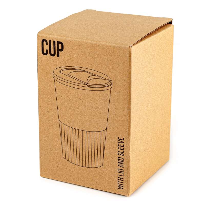 Термостакан пластиковый Wavy с манжетой, чёрный №4