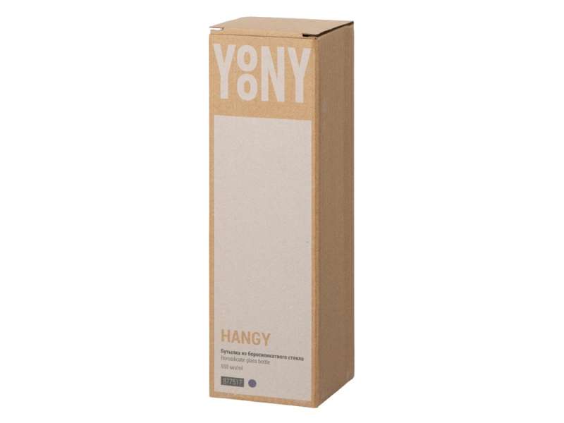 Бутылка из боросиликатного стекла Hangy, 550 мл, антрацит №8