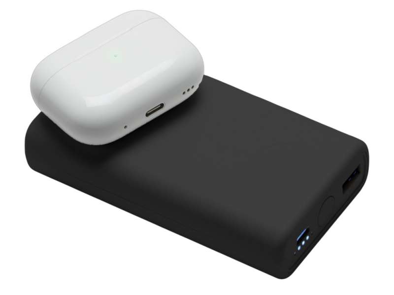 Внешний беспроводной аккумулятор 2-в-1 с функцией зарядки Apple Watch, QC/PD AtomIQ, 10000 мАч, черный №7