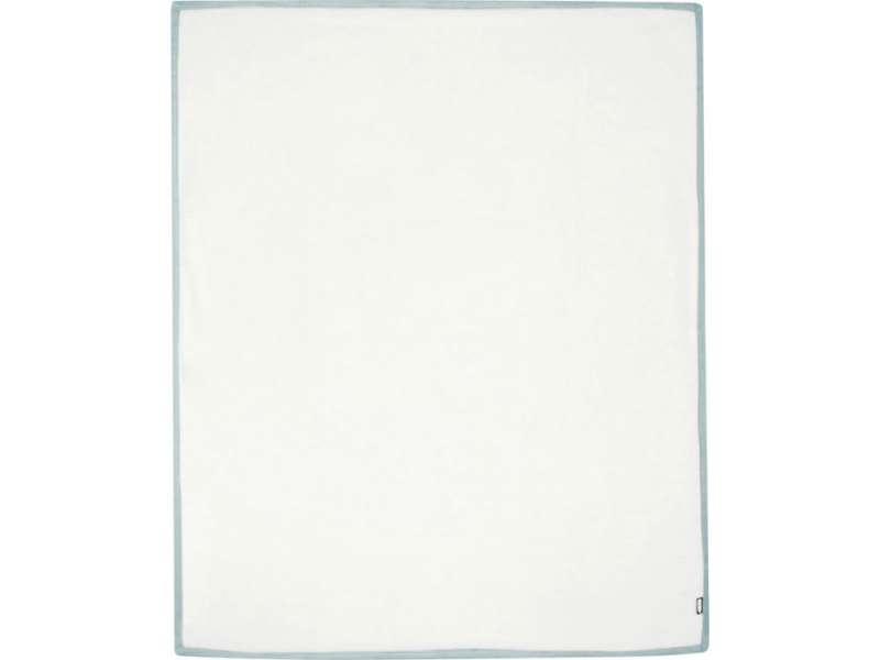 Плед Marigold из флиса из вторичного ПЭТ и искусственного меха, серый/белый №3