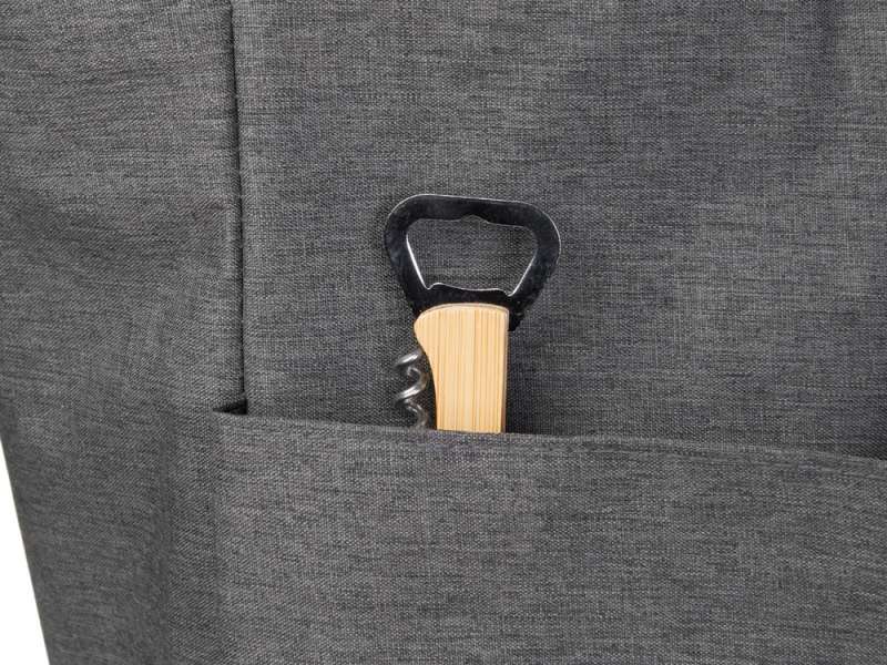 Сумка-холодильник Fabrizio со штопором, серый/черный №12