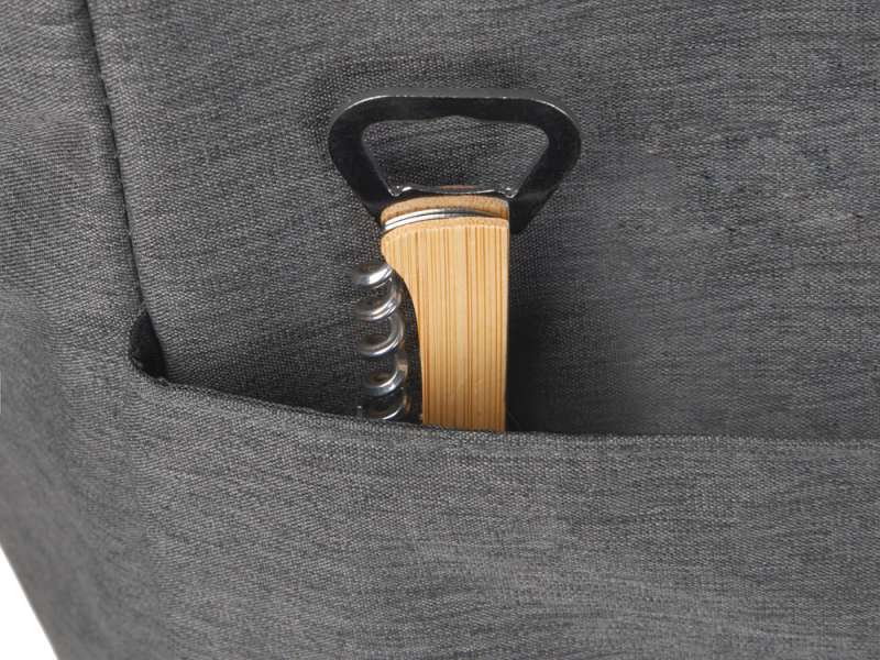 Сумка-холодильник Fabrizio со штопором, серый/черный №11