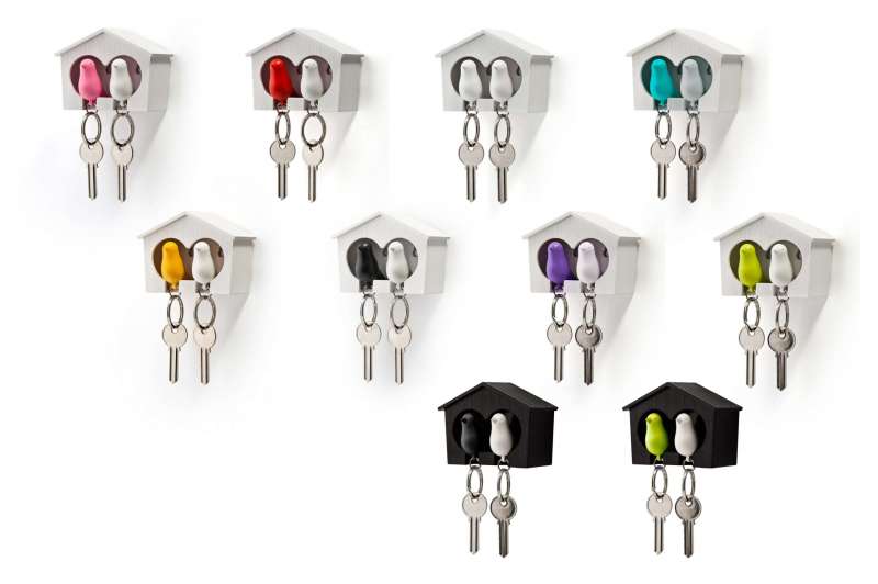 Держатель и брелок для ключей Duo Sparrow, белый №2