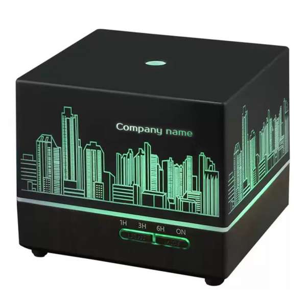 Светодиодный увлажнитель Wisdom с подсветкой гравировки, черный