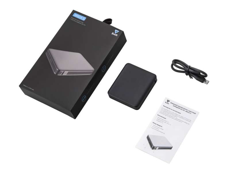 Внешний аккумулятор Brick 5 с быстрой зарядкой PD, 5000 мАч, черный №7