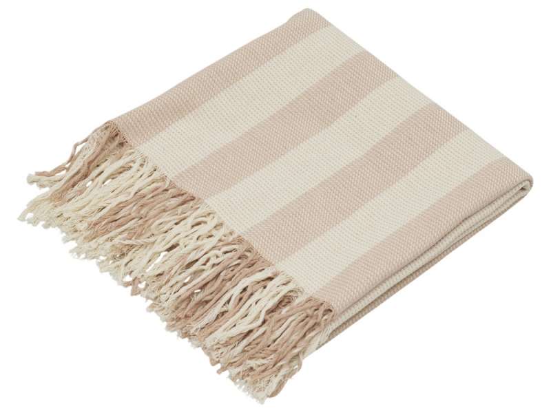 Плед Reglet, 130x150 см ( с учетом бахромы) 100% хлопок, бежевый №2