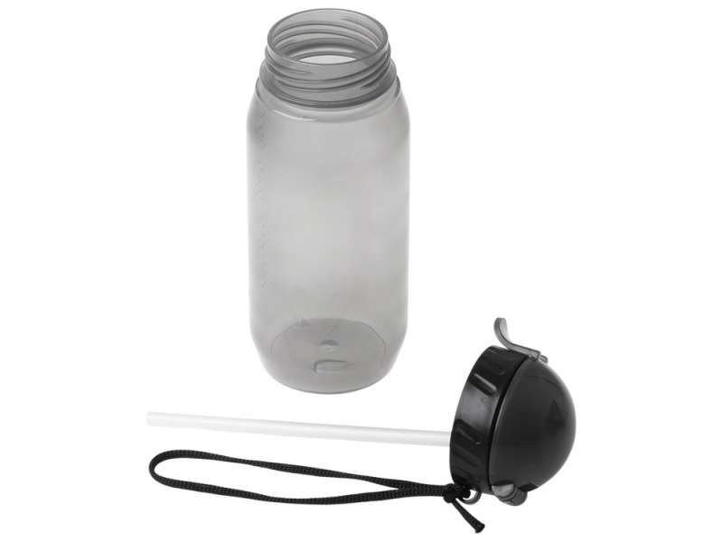 Бутылка для воды с трубочкой Little, 400 мл, серый №5