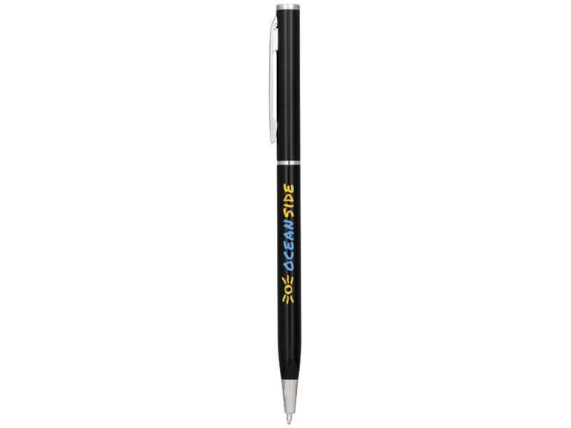Ручка металлическая шариковая Slim, черный №4