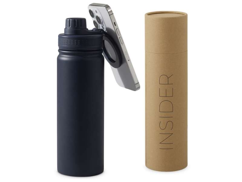 Вакуумная термобутылка с magsafe-держателем INSIDER, 600 мл, синий