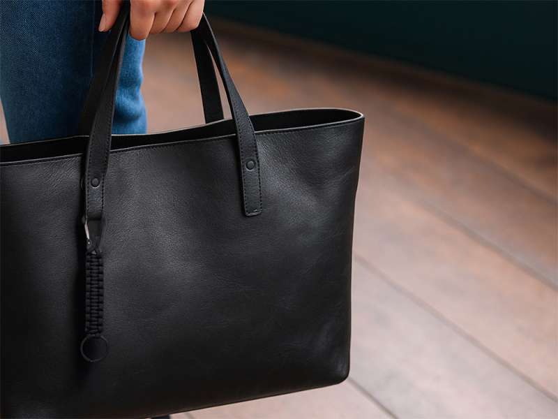 Брелок-веревочка Austere с карабином и кольцом, черный №3