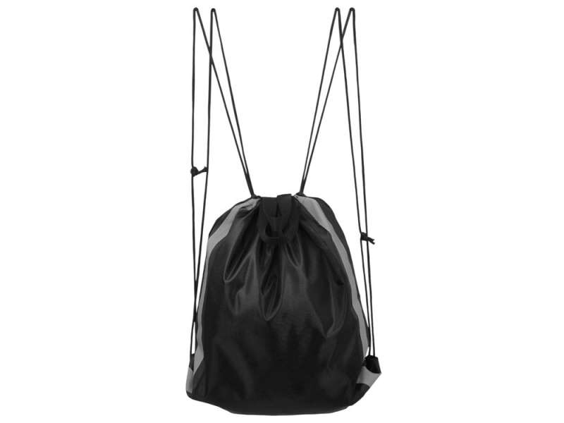 Рюкзак-мешок Savy со светоотражающими полосами по бокам, черный №3