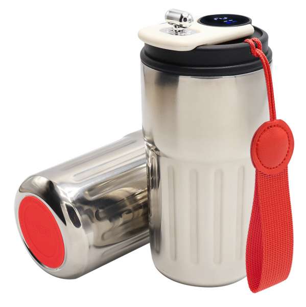 Термокружка Ashly To Go, серебристая/красная