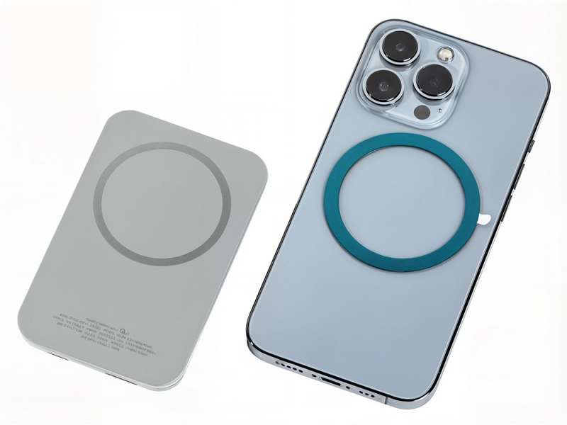 Магнитный беспроводной внешний аккумулятор MagnetIQ, 5000 mah, 10 W, серый Cool gray 7C №15