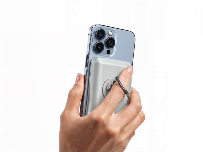 Магнитный беспроводной внешний аккумулятор MagnetIQ, 5000 mah, 10 W, серый Cool gray 7C №12