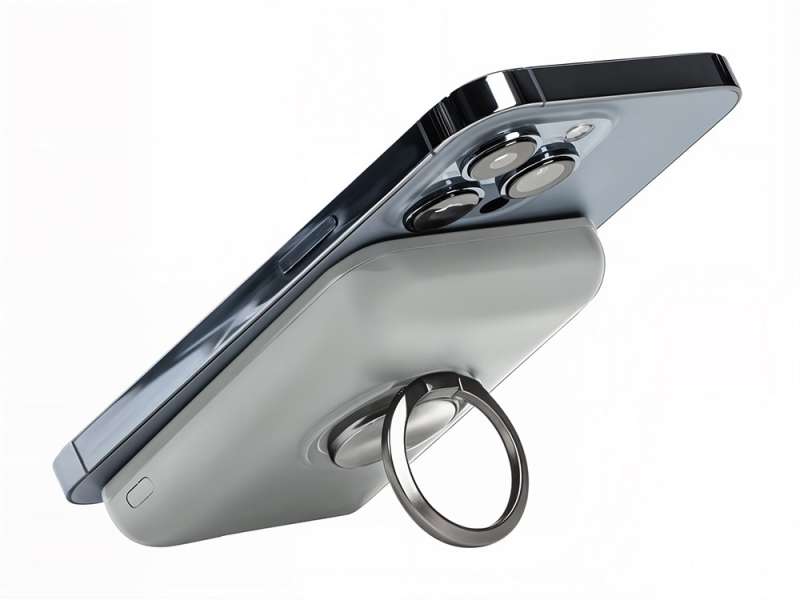 Магнитный беспроводной внешний аккумулятор MagnetIQ, 5000 mah, 10 W, серый Cool gray 7C №11