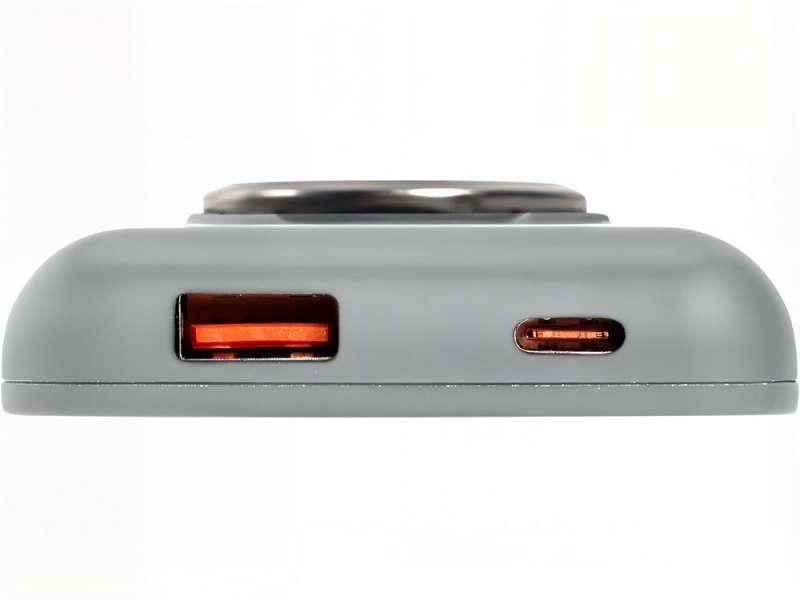 Магнитный беспроводной внешний аккумулятор MagnetIQ, 5000 mah, 10 W, серый Cool gray 7C №7