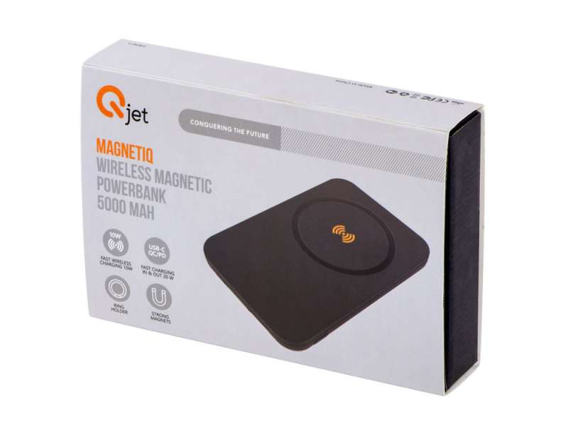 Магнитный беспроводной внешний аккумулятор MagnetIQ, 5000 mah, 10 W, серый Cool gray 7C №2