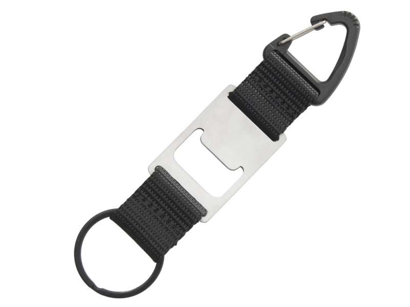 Брелок-ремувка с открывашкой и карабином Champion, черный