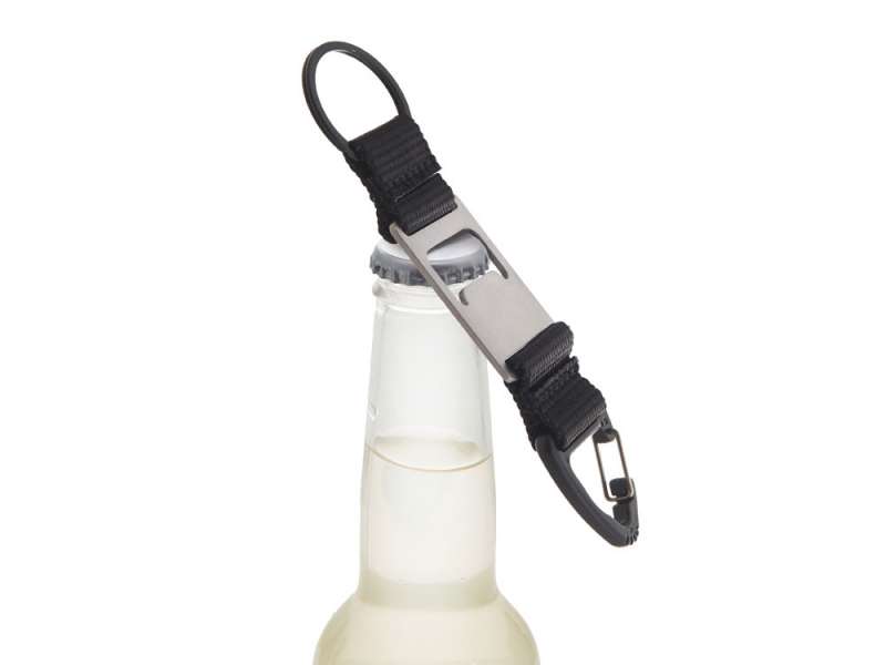 Брелок-ремувка с открывашкой и карабином Champion, черный №5