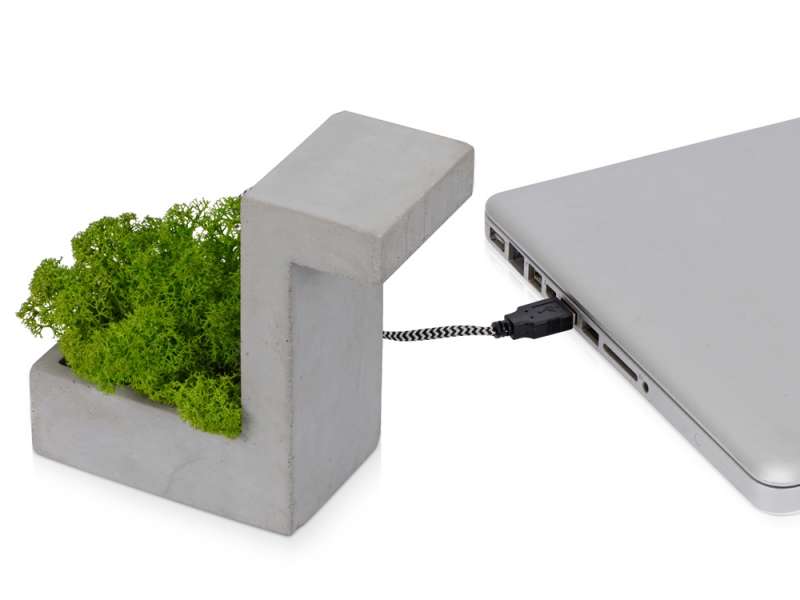 Настольная лампа из бетона Blok Lamp №4