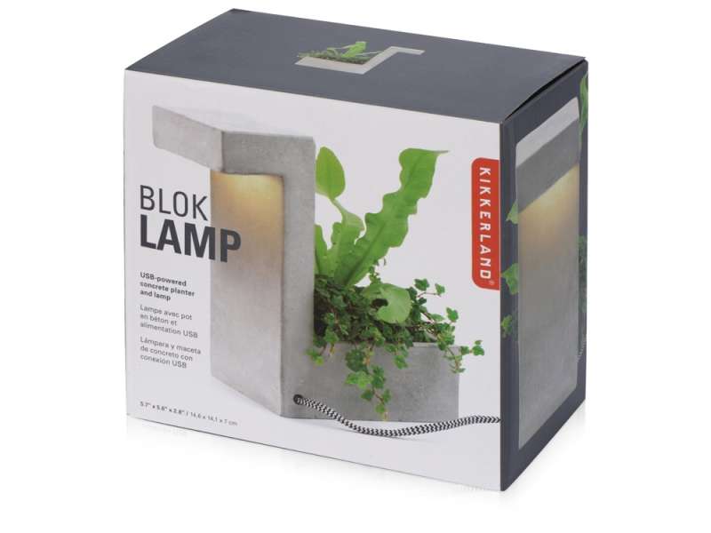Настольная лампа из бетона Blok Lamp №7