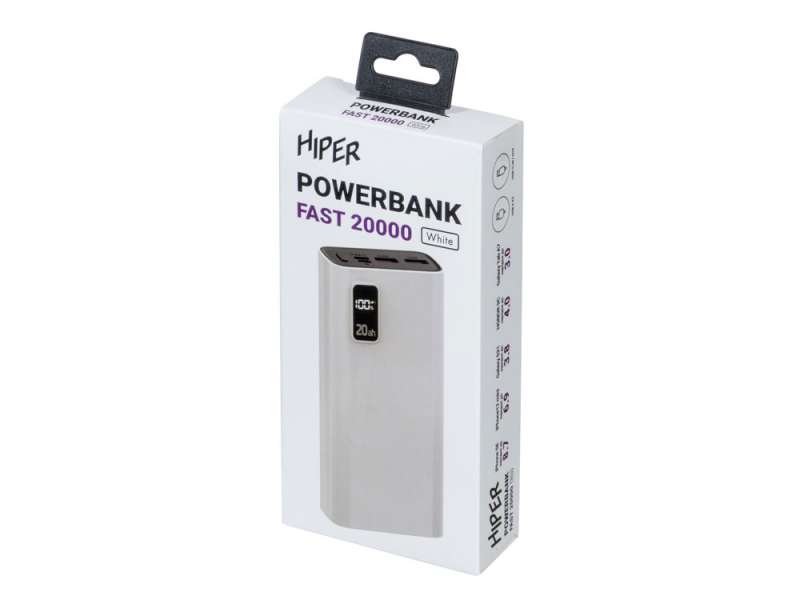 Портативный внешний аккумулятор FAST 20000 White (Р) №4