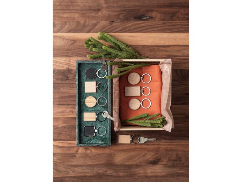 Круглый брелок Giovanni из бука, дерево №4