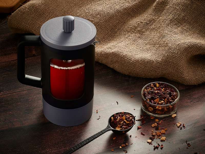 Френч-пресс Double Tone, черный-серый №9