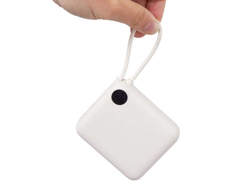 Внешний аккумулятор со встроенным кабелем Liri, QC/PD, 10000 мАч, теплый белый №10