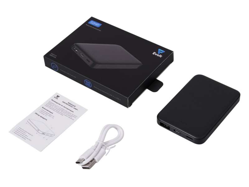 Внешний аккумулятор Simp, 5000 мАч, черный №2