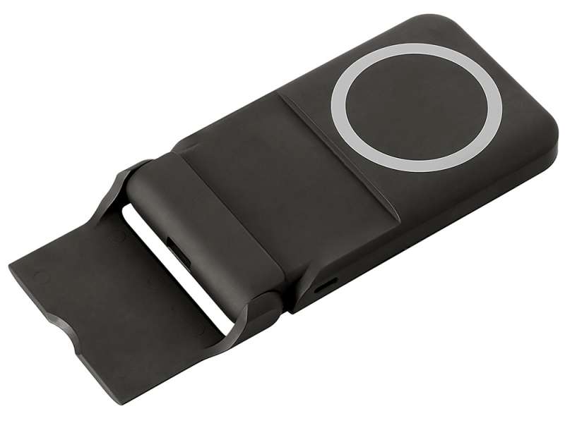 Беспроводной внешний аккумулятор с подсветкой лого и подставкой Magflash, 10000 мАч, 15 Вт, черный №17