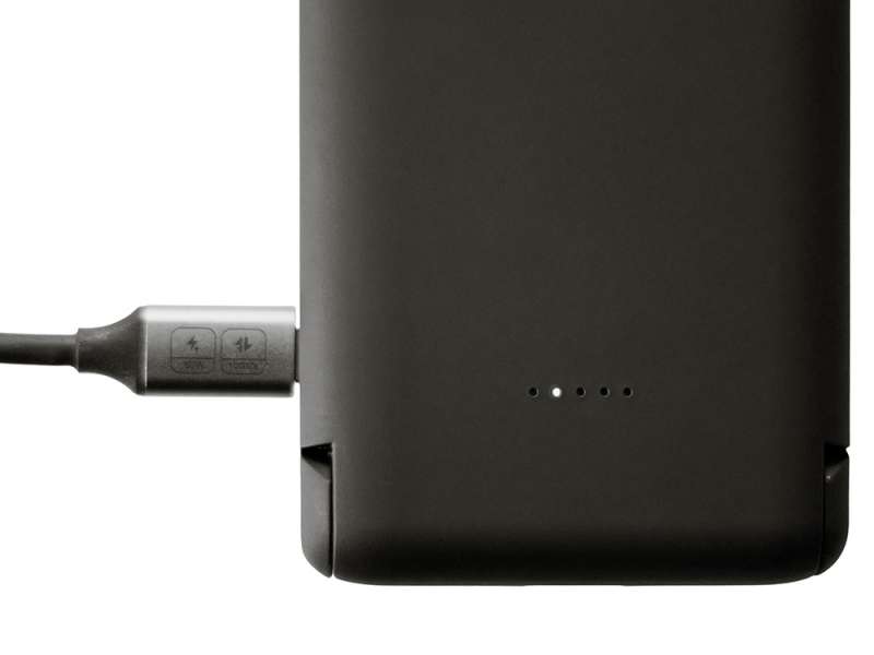 Беспроводной внешний аккумулятор с подсветкой лого и подставкой Magflash, 10000 мАч, 15 Вт, черный №3