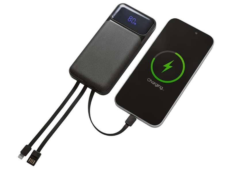 Подарочный набор Tesla с блокнотом А5, ручкой и пауэрбенком на 10 000 mAh, черный №5