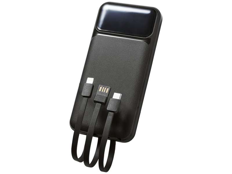 Подарочный набор Tesla с блокнотом А5, ручкой и пауэрбенком на 10 000 mAh, черный №6