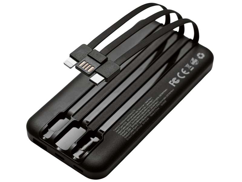 Подарочный набор Tesla с блокнотом А5, ручкой и пауэрбенком на 10 000 mAh, черный №8