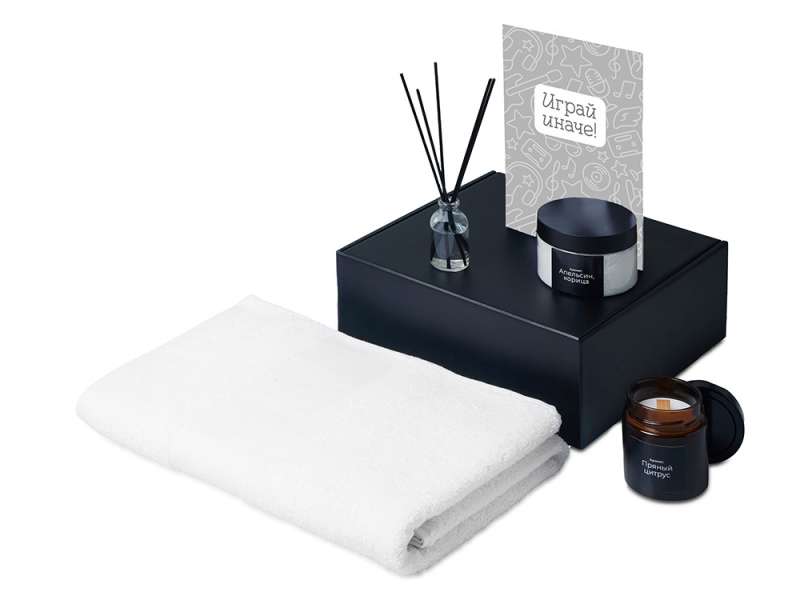 Подарочный набор Re:y. Care с полотенцем, солью для ванны и диффузором №9