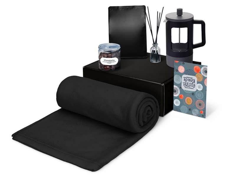 Подарочный набор Re:y. Vive с пледом, френч-прессом и кофе №9