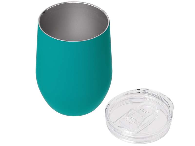 Термокружка Sense Gum, soft-touch, непротекаемая крышка, 370мл, крафтовая упаковка, бирюзовый 320C №2