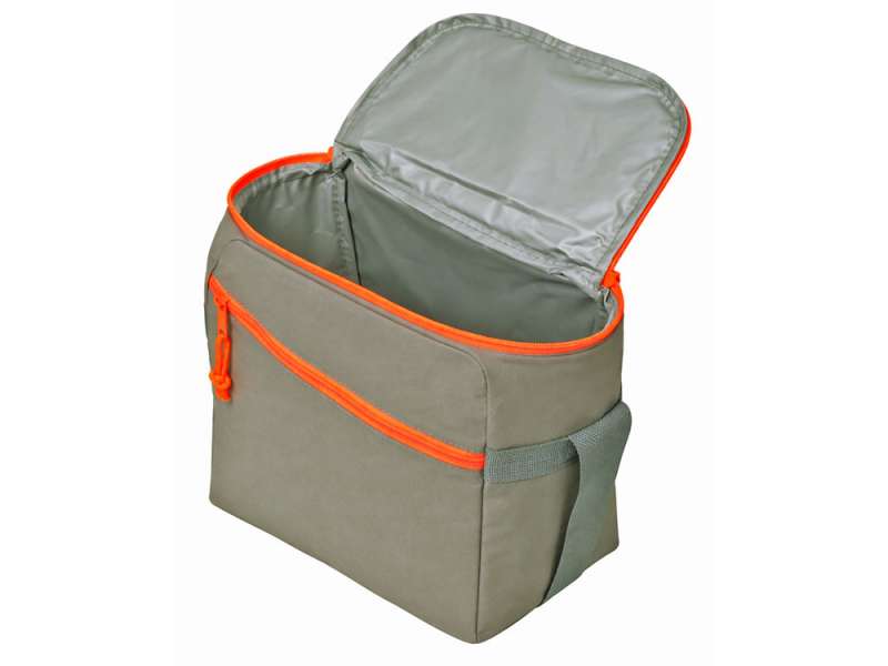 Изотермическая сумка-холодильник Neo Classic c контрастной молнией, серый/оранжевый №4