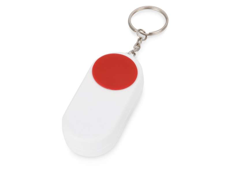 Брелок-футляр для таблеток Pill, белый/красный