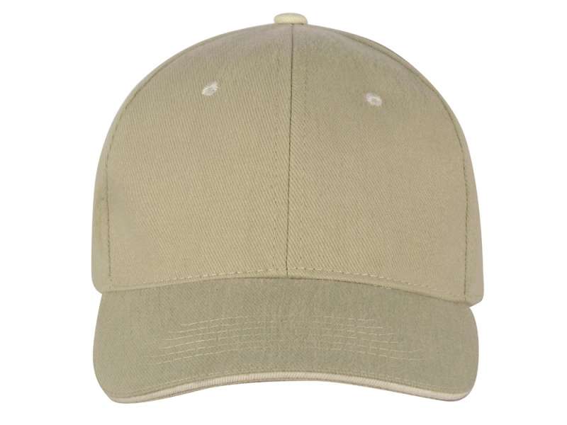 Бейсболка New Castle F 6-ти панельная, оливковый/натуральный №2