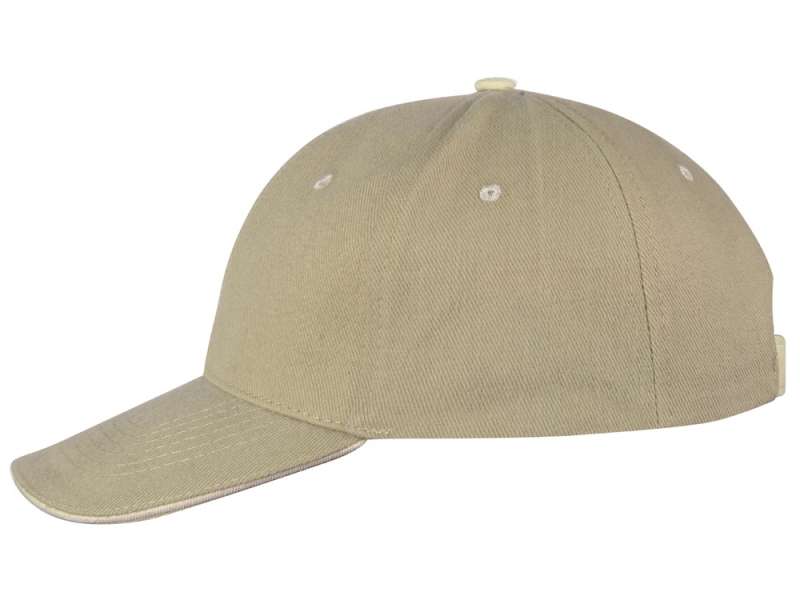 Бейсболка New Castle F 6-ти панельная, оливковый/натуральный №3