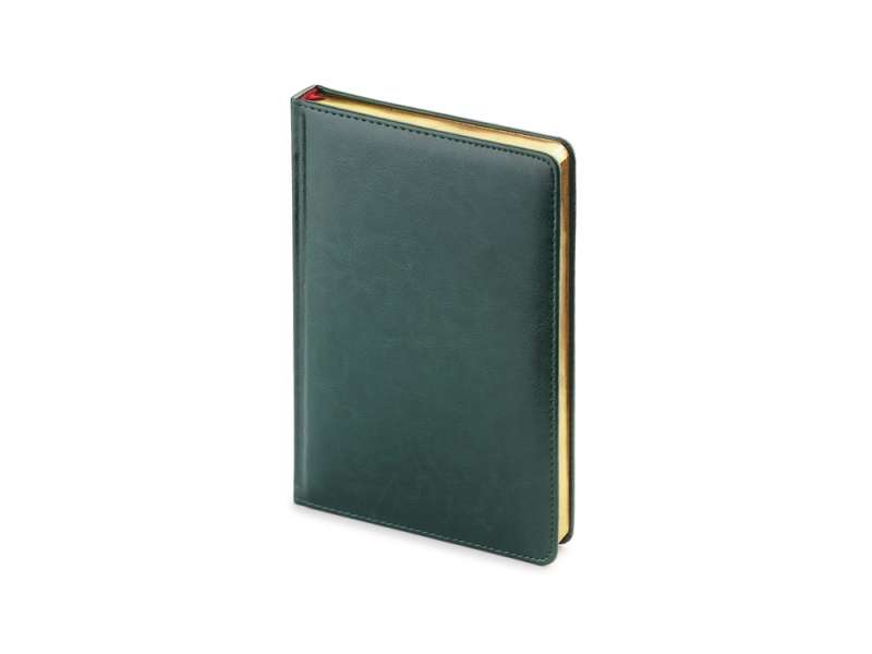 Ежедневник А5 датированный Sidney Nebraska 2026, зеленый (золотой обрез)