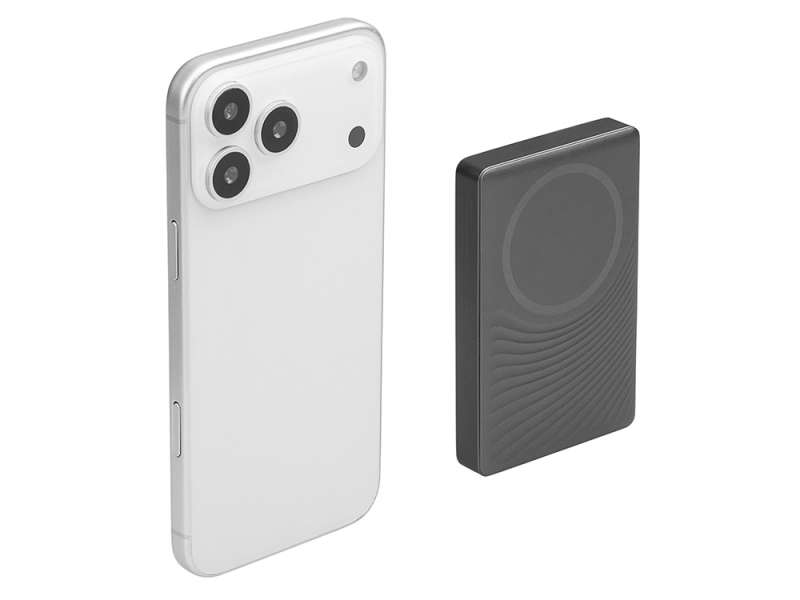 Магнитный беспроводной внешний аккумулятор, QC/PD Сёрф, 10000 мАч, серый №4