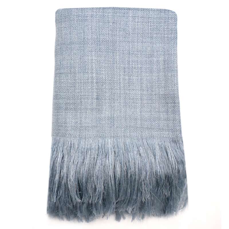 Плед полушерстяной COMFORT, светло-серый  №2