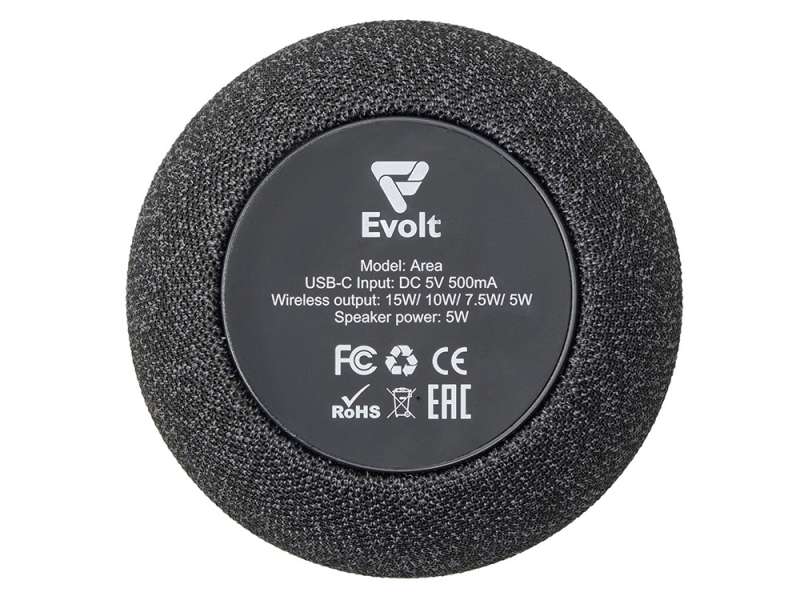 Портативная колонка с беспроводной зарядкой Ареа, 5 Вт №2