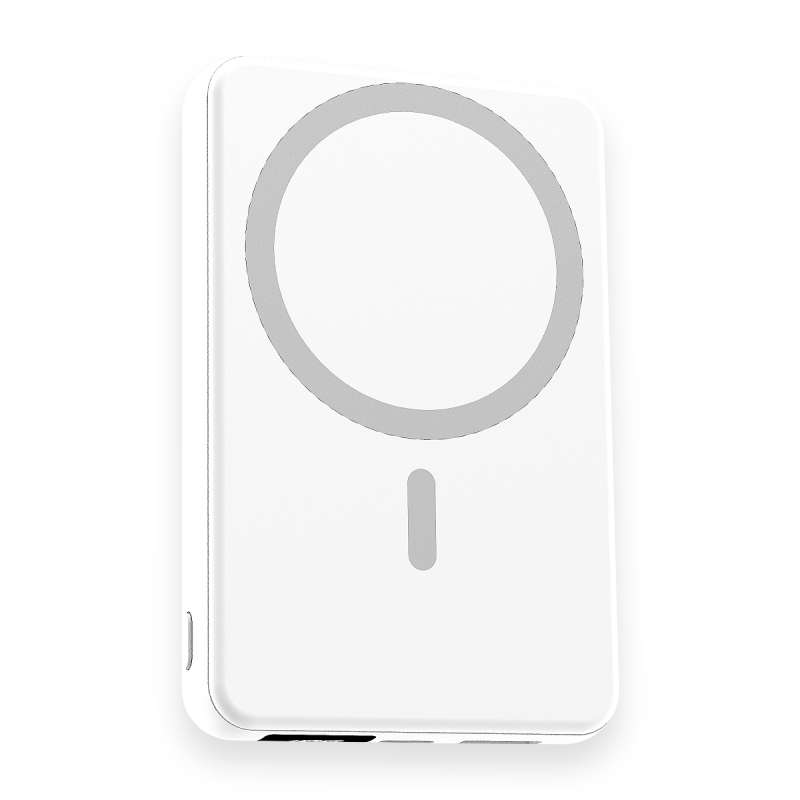 Магнитный внешний аккумулятор Quantum с беспроводной зарядкой (15W), 10000 Mah, белый №2