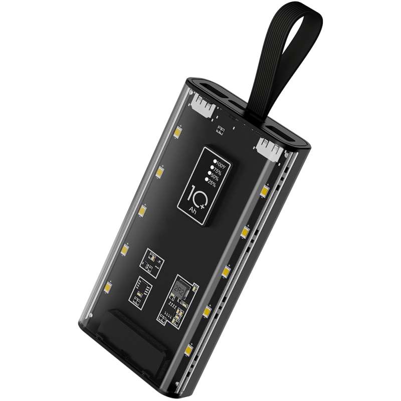 Внешний аккумулятор Wonder с фонариком, 10000 mAh