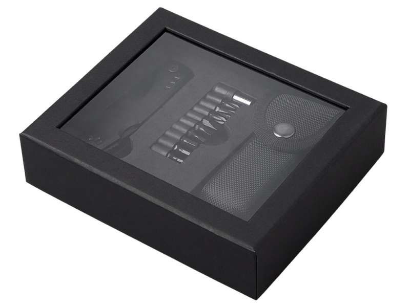 Универсальный мультитул с битами в подарочной упаковке с окном Шэйп , черный №2