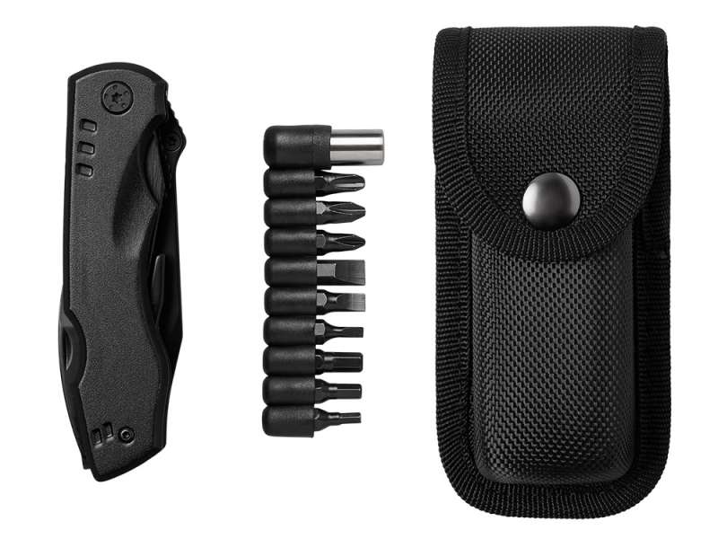 Универсальный мультитул с битами в подарочной упаковке с окном Шэйп , черный №3